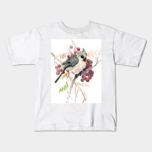 Titmouse and Berries Kids T-Shirt